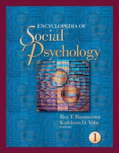 Encyclopedia Of Social Psychology 2 Volume Set 1st Edition Roy F Baumeister