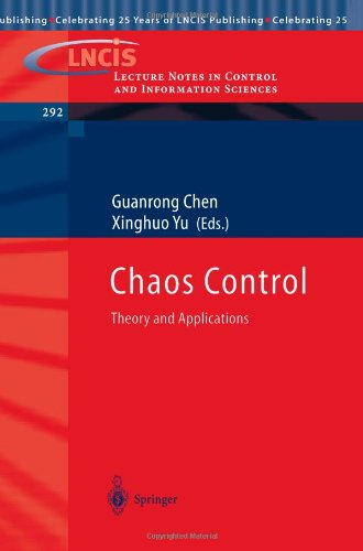 Chaos Control Theory And Applications 1st Edition Guanrong Chen