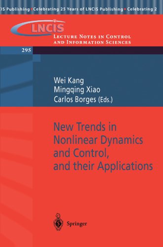 New Trends In Nonlinear Dynamics And Control And Their Applications 1st Edition Wei Kang