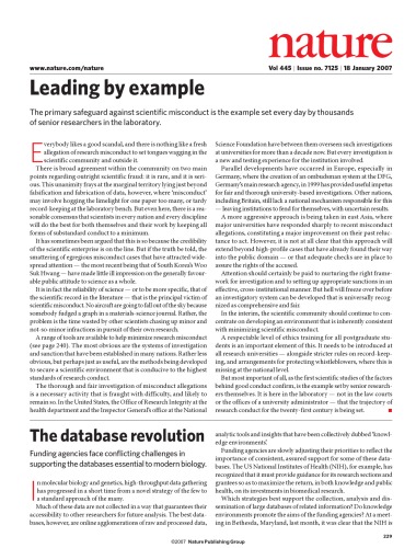 Nature Magazine 20070118 Vol 445 No 7125 Pp 229338 445 7125 Nature Publishing Group