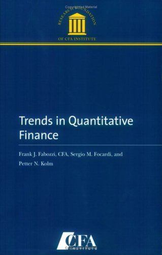 Trends In Quantitative Finance Frank J Fabozzi Sergio M Focardi
