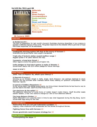 Nature Volume 433 Number 7021 Pp190 433 7021 Philip Campbell