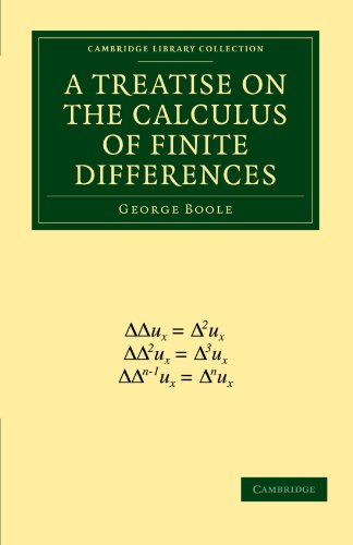 A Treatise On The Calculus Of Finite Differences 1st Edition George Boole
