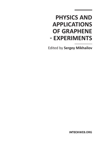 Physics And Applications Of Graphene Experiments Sergey Mikhailov