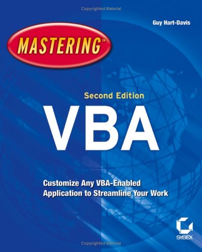 Mastering Vba 2nd Edition Guy Hartdavis