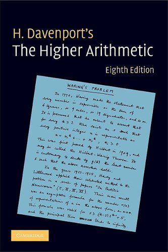 The Higher Arithmetic An Introduction To The Theory Of Numbers 8th Edition H Davenport