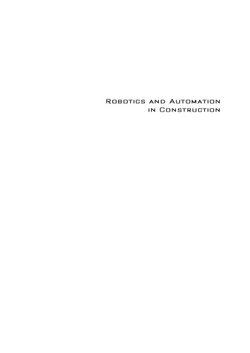 Robotics And Automation In Construction Carlos Balaguer And Mohamed Abderrahim Editors