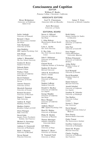Consciousness And Cognition An International Journal Vol19 Issue 3 September 2010 19 3 Consciousness And Cognition Elsevier