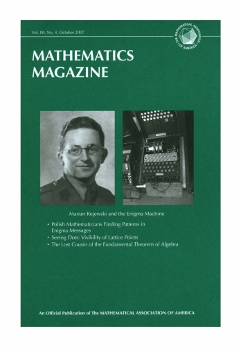 Mathematics Magazine 80 4 Walter Stromquist Editor In Chief