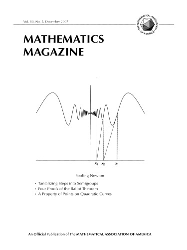 Mathematics Magazine 80 5 Walter Stromquist Editor In Chief