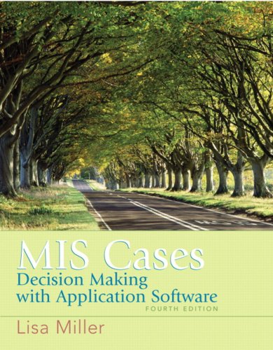Mis Cases Decision Making Wih Application Software 4th Edition 4th Edition Lisa Miller