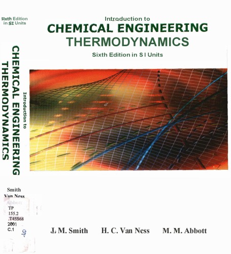 Introduction To Chemical Engineering Thermodynamics J M Smith