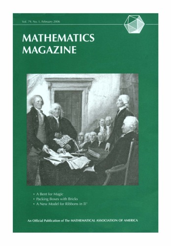 Mathematics Magazine 79 1 Walter Stromquist Editor In Chief