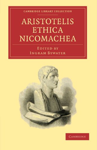 Aristotelis Ethica Nicomachea Ingram Bywater Editor