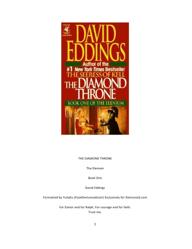 The Diamond Throne Book One Of The Elenium David Eddings