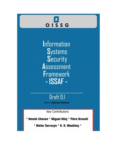 Information Systems Security Assessment Framework Issaf Draft 01 Balwant Rathore
