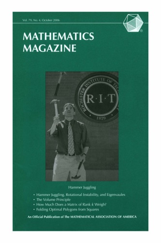 Mathematics Magazine 79 4 Walter Stromquist Editor In Chief