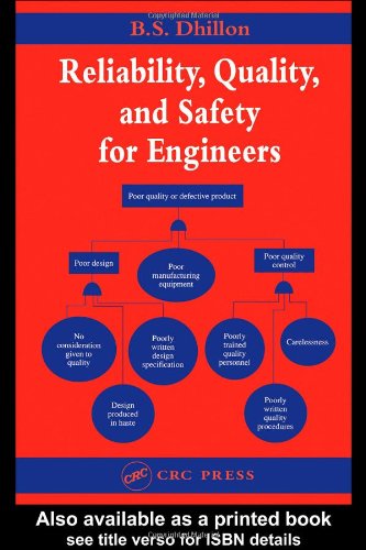 Reliability Quality And Safety For Engineers 1st Edition Bs Dhillon