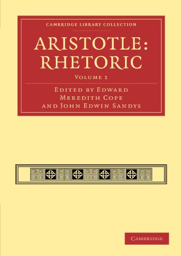 Aristotle Rhetoric 1st Edition Edward Meredith Cope John Edwin Sandys