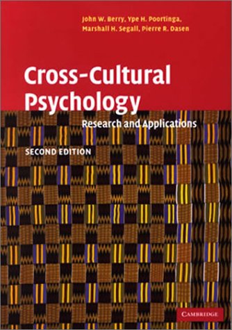 Crosscultural Psychology Research And Applications 2nd Edition John W Berry