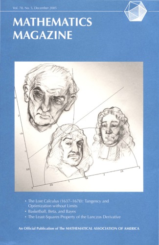 Mathematics Magazine 78 5 Walter Stromquist Editor In Chief