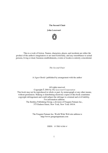 The Second Chair John Lescroart