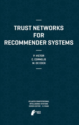 Trust Networks For Recommender Systems Patricia Victor Chris Cornelis