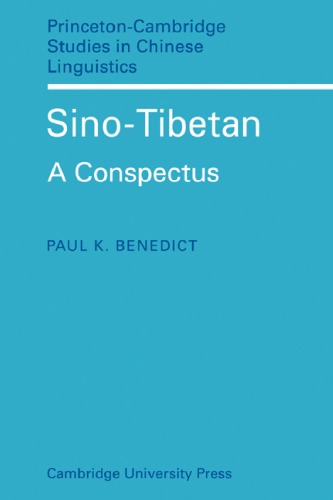 Sinotibetan A Conspectus 1st Edition Paul K Benedict