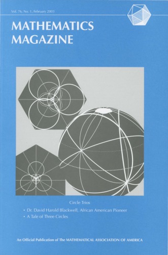 Mathematics Magazine 76 1 Walter Stromquist Editor In Chief