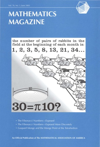 Mathematics Magazine 76 3 Walter Stromquist Editor In Chief