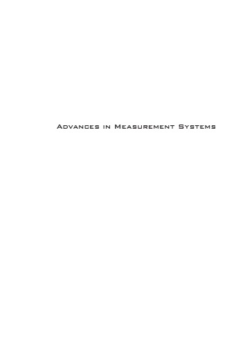 Advances In Measurement Systems Milind Kr Sharma Editor