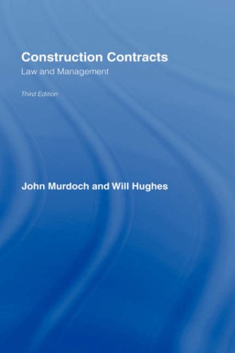 Construction Contracts Law And Management 3 Sub John Murdoch