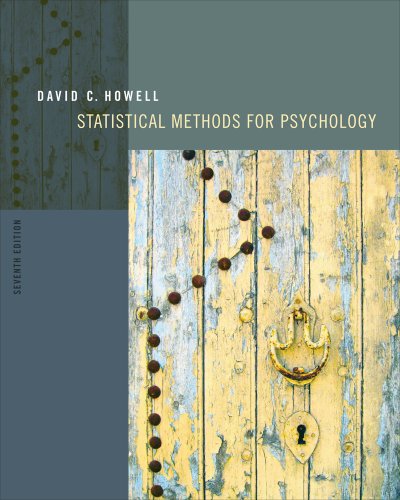 Statistical Methods For Psychology Seventh Edition 7th Edition David C Howell