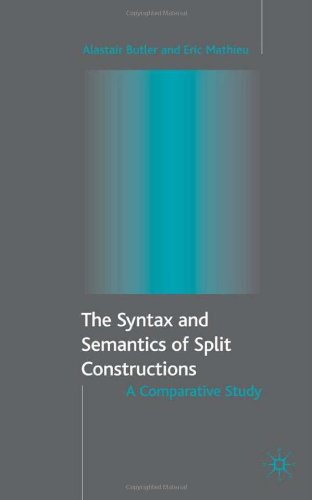 The Syntax And Semantics Of Split Constructions A Comparative Study Alastair Butler