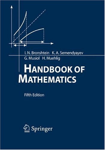 Handbook Of Mathematics Fifth Edition 5th In Bronshtein Ka Semendyayev