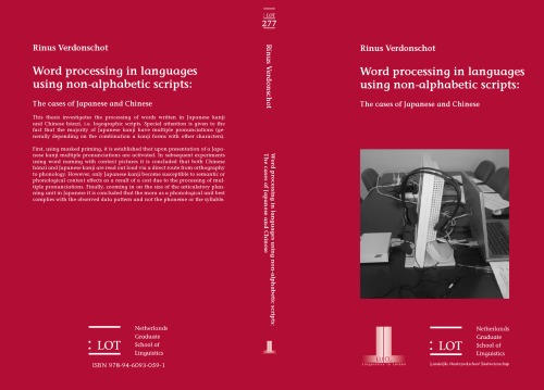 Word Processing In Languages Using Nonalphabetic Scripts The Cases Of Japanese And Chinese Rinus Verdonschot