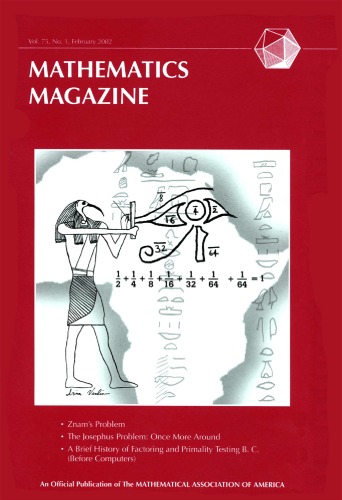Mathematics Magazine 75 1 Walter Stromquist Editor In Chief