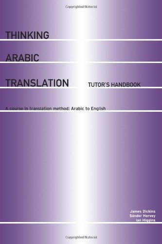 Thinking Arabic Translation Tutors Handbook A Course In Translation Method Arabic To English Thinking Translation James Dickins