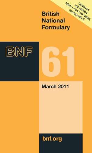 British National Formulary 61 Bma
