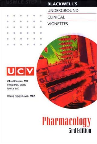 Underground Clinical Vignettes Pharmacology Classic Clinical Cases For Usmle Step 1 Review 3rd Vikas Bhushan