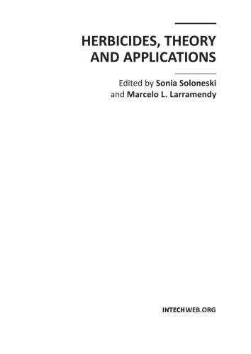 Herbicides Theory And Applications Sonia Soloneski Marcelo L Larramendy Eds