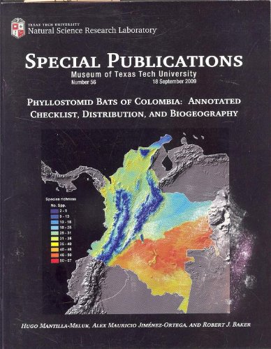 Phyllostomid Bats Of Colombia Annotated Checklist Distribution And Biogeography Special Publications 56 Hugo Mantillameluk