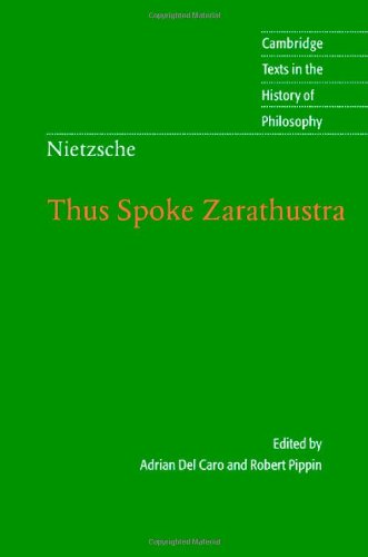 Nietzsche Thus Spoke Zarathustra Robert Pippin Adrian Del Caro