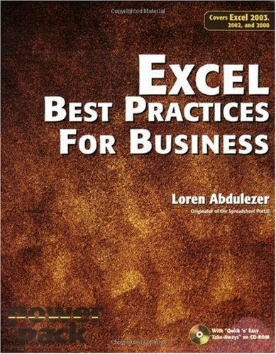 Excel Best Practices For Business Covers Excel 2003 2002 And 2000 Loren Abdulezer