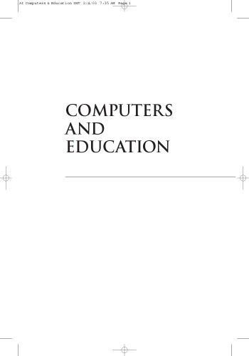 Computers And Education 1st Edition James D Torr