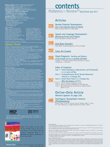 Pediatrics In Review June 2011 32 6 Lawrence F Nazarian