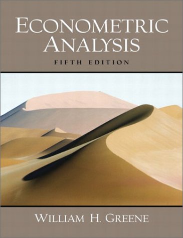 Econometric Analysis 5th Edition 5th William H Greene