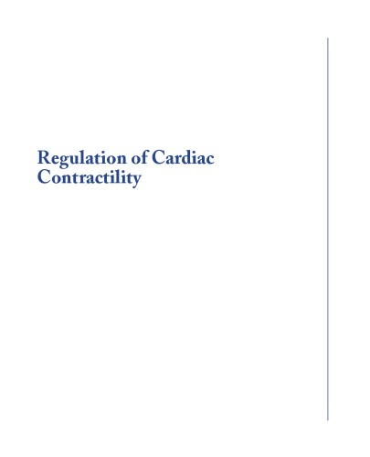 Regulation Of Cardiac Contractility John Solaro