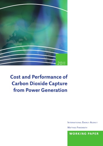 Cost And Performance Of Carbon Dioxide Capture From Power Generation Iea Energy Papers Matthias Finkenrath
