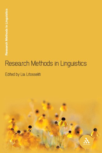 Research Methods In Linguistics Lia Litosseliti Editor